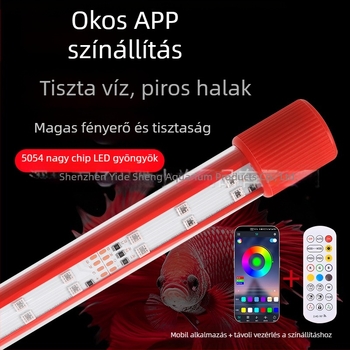 Yidesheng 5054App okos akváriumi LED lámpa – vízálló, színek kiemelésére, időzítővel és fényerő-szabályozással