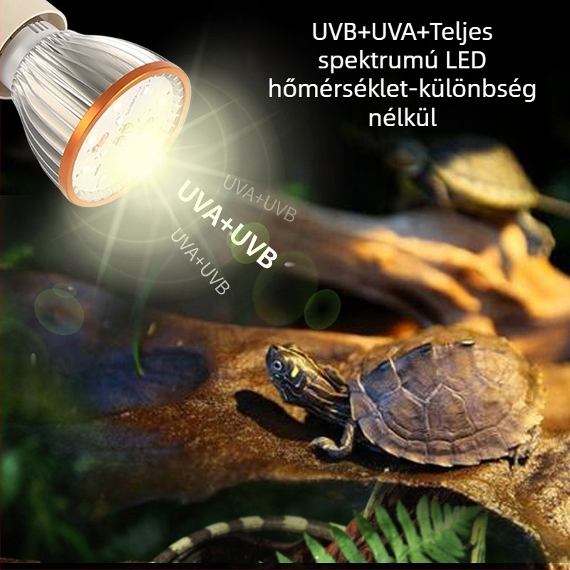 LED hüllő UVB/UVA basking lámpa, 8W, alumínium ház, 70 g, Line márka