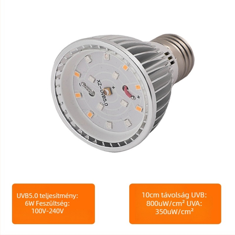 LED hüllő UVB/UVA basking lámpa, 8W, alumínium ház, 70 g, Line márka