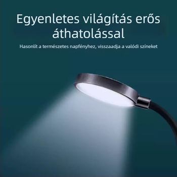 Akvárium clip-on LED lámpa, ABS anyag, USB tápegység, állítható fényerő, kiegészítő világítás halaknak és vízi növényeknek