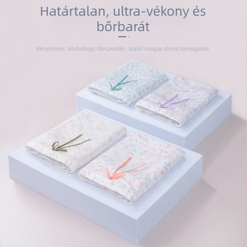Kismama fehérnemű magas derekú, lélegző és antibakteriális hasi támasz, virágmintás; fő anyag Nylon 70–80%, belső pamut 90–95%.