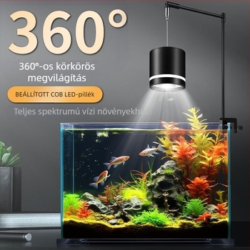 SQG akváriumi LED lefelé világító lámpa, teljes spektrum, PVC anyag, márka SQG