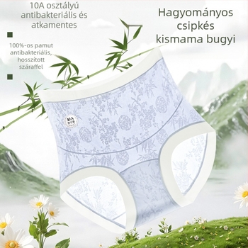 Kismama fehérnemű, magas derekú, lélegző nylonból, pamutbetét a redőnél, has támogatás, gyors száradás