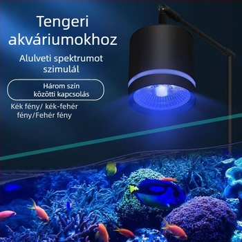 Akvarisztikai LED világítás vízinövényekhez, teljes spektrumú COB LED, 10W, alumínium ötvözet test, függő lámpa, 600 g