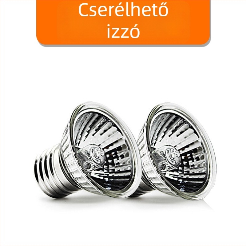 Hüllő UVB/UVA lámpa kalcium-kiegészítéssel, sterilizálás és fűtés, 25W/50W