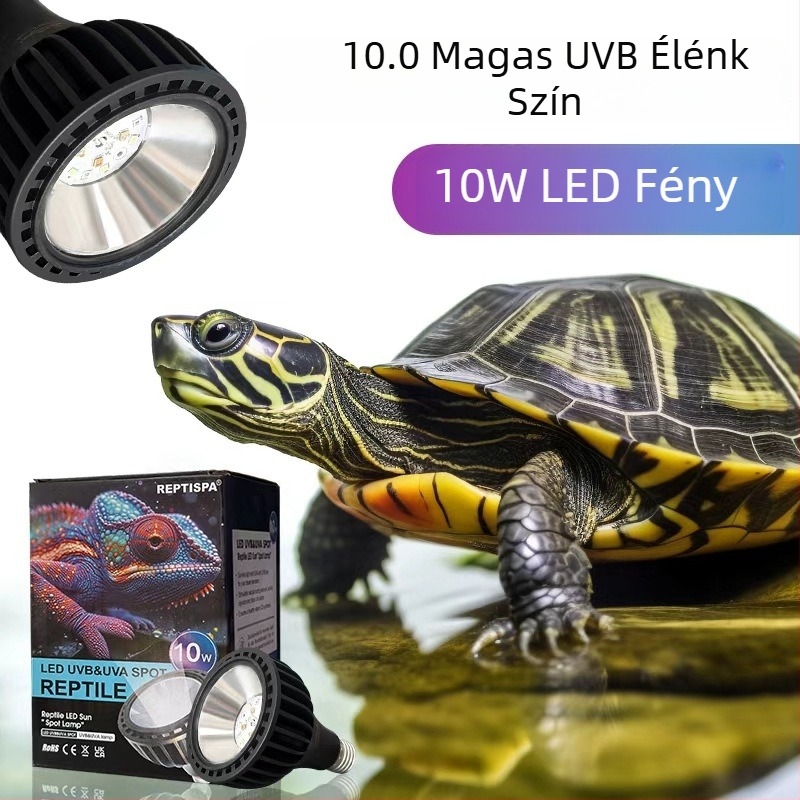 LED UVB 10W teljes spektrumú lámpa hüllőknek (turtles, geckos, lizards)