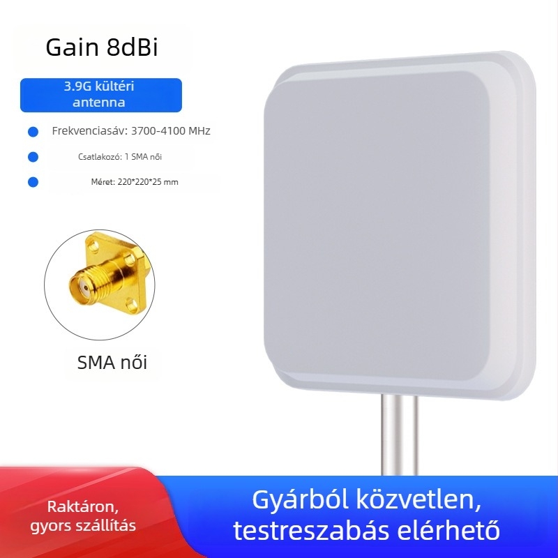 WiFi irányított síkpaneles antenna, 2.4/5.8 GHz, 18 dBi nyereség, híd AP alapállomás