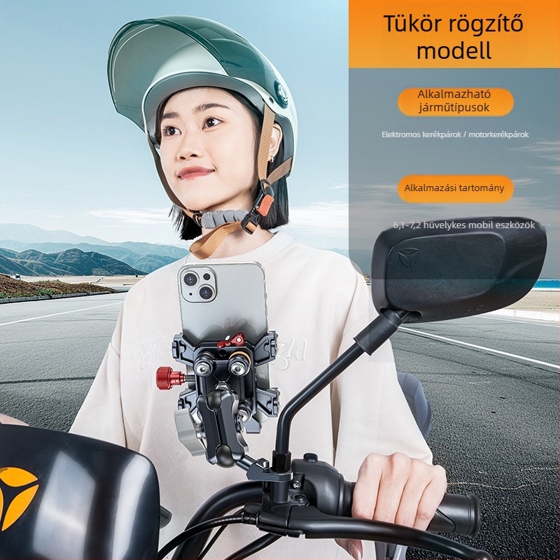 Lanparte autótelefon-tartó elektromos járművekhez – ötvözet, clamp típusú rögzítés, testreszabható opció