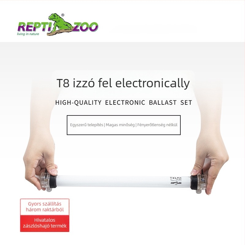 Reptizoo UVB lámpa ballasttal hüllőknek — 0,5 kg, növeli az UVB kibocsátását
