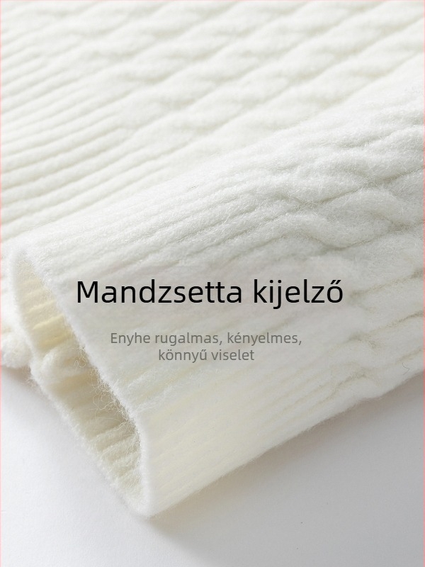 Férfi kötött pulóver galléros ingnyakkal – hamis kétszintes dizájn, laza szabás, hosszú ujj, 95% pamut, lélegző, téli 2025