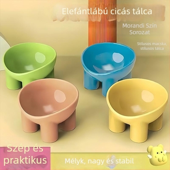 Kisállat etető tálak – kettős tál magas állványon, dőlés elleni dizájn, PP anyag, 340 darabos doboz