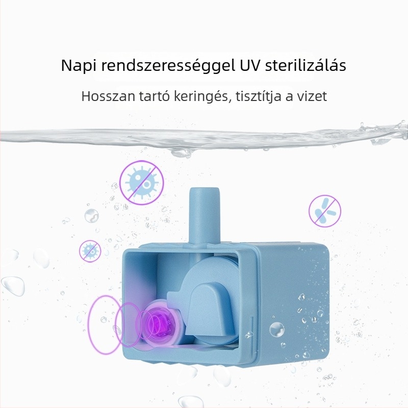 Xiaopei vízszivattyú UV sterilizációval, vezeték nélküli, antibakteriális macskáknak - ABS anyag