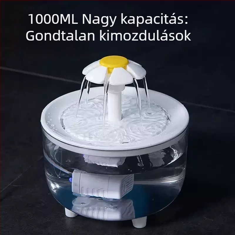 Állatvíz adagoló automatikus keringéssel és szűréssel, friss víz egész évben, nagy kapacitású macskáknak és kutyáknak