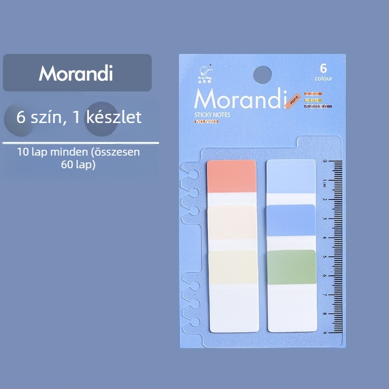 Műanyag indexjelzők, írható, ragasztómentes, füzettel kompatibilis