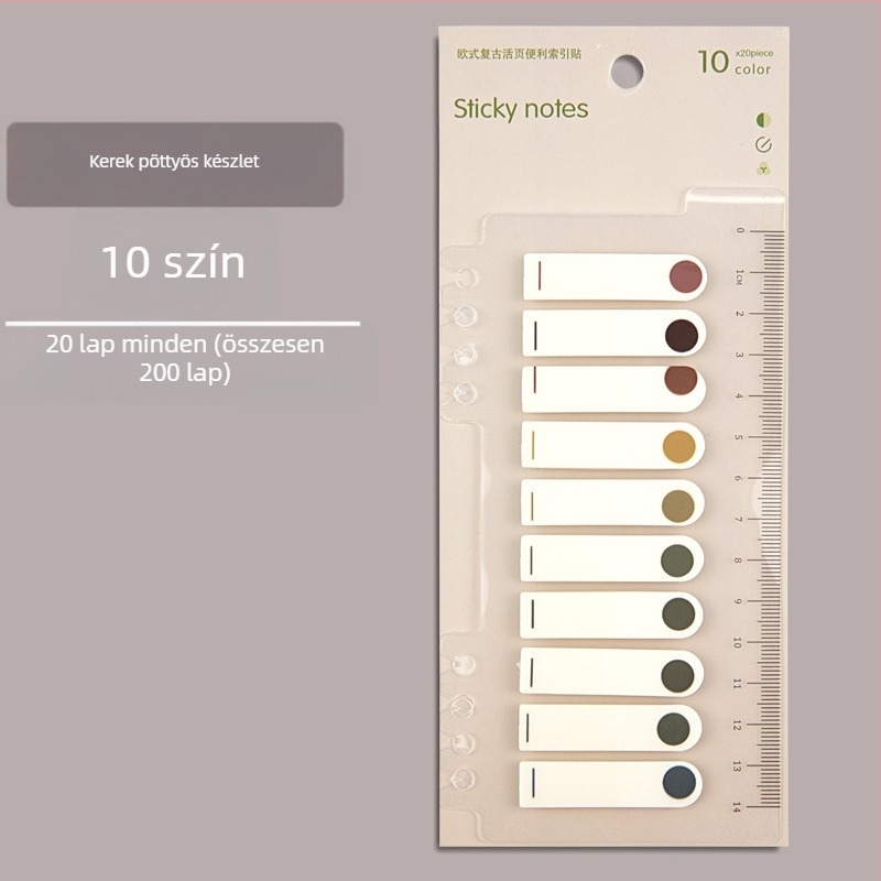 Műanyag indexjelzők, írható, ragasztómentes, füzettel kompatibilis
