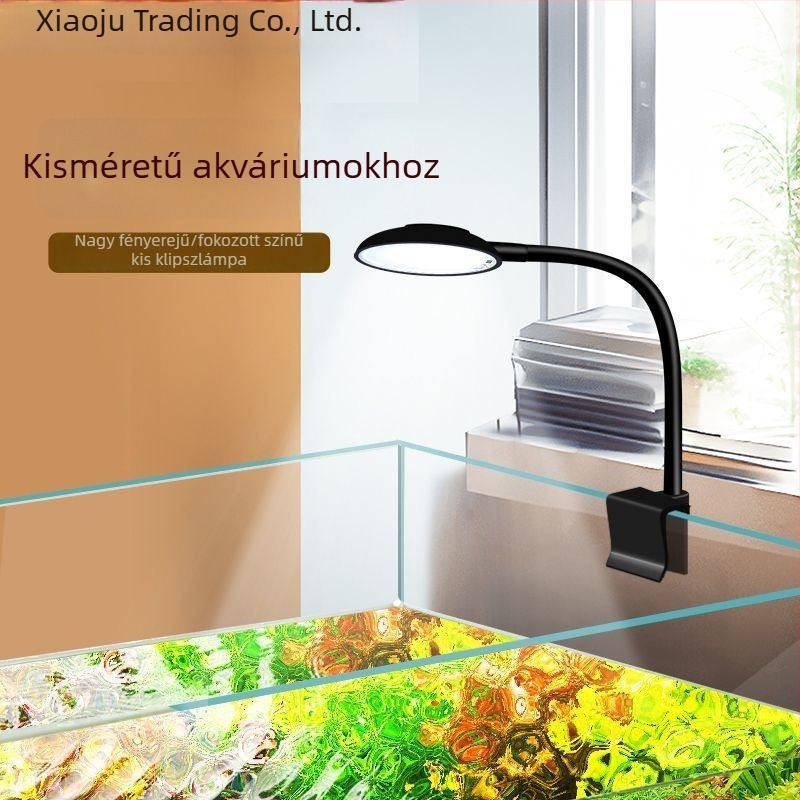 Kis akváriumhoz csipeszes LED világítás, Betta akváriumhoz, mini növényvilágítás, permetezésálló
