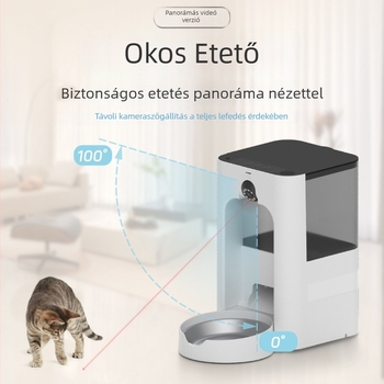 Aofan etetőautomata háziállatoknak, 2025-ös modell, applikációval vezérelhető, levehető tál, 2 kg, kutyák és macskák számára