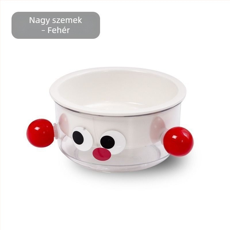 Kerámia macska etető- és itatál nyak támasztással, 2-in-1, anti-kiöntés