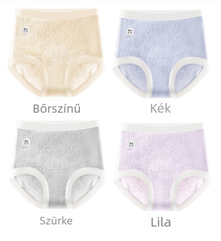 Pamutból készült terhesnadrág, magas derekú, antibakteriális, jacquard szövés, pamut bélés a kerületben, a terhesség korai-tól végéig