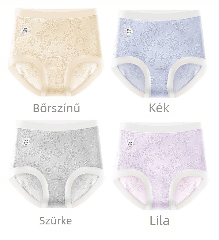 Pamutból készült terhesnadrág, magas derekú, antibakteriális, jacquard szövés, pamut bélés a kerületben, a terhesség korai-tól végéig