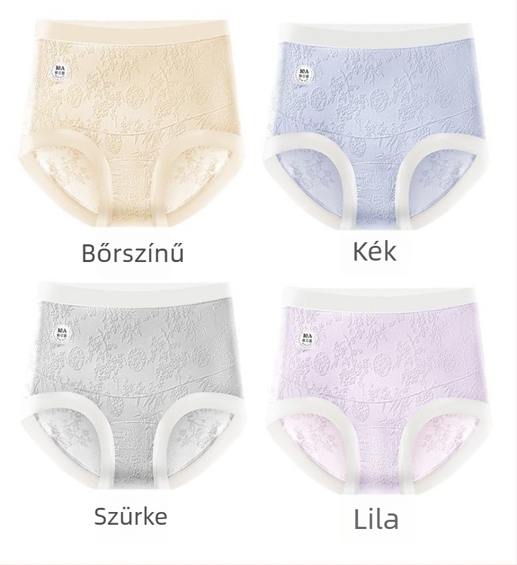 Pamutból készült terhesnadrág, magas derekú, antibakteriális, jacquard szövés, pamut bélés a kerületben, a terhesség korai-tól végéig