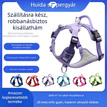 Kutyahám kültéri, fényvisszaverő, futáshoz és sétáláshoz, fulladás elleni