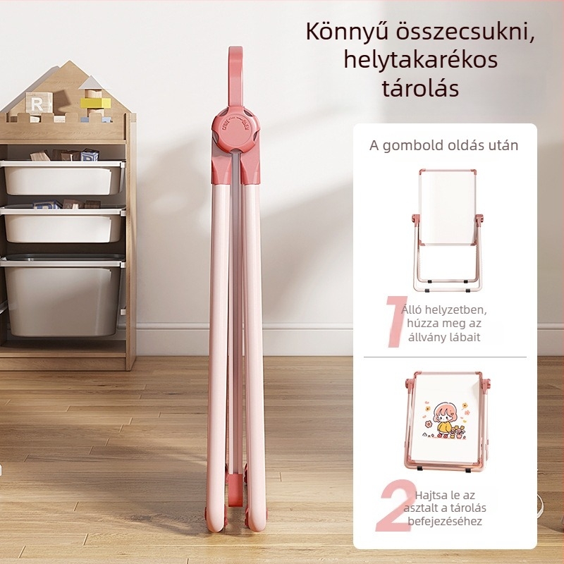 Rainbow mágneses kétoldalas gyerekrajztábla, törölhető felülettel