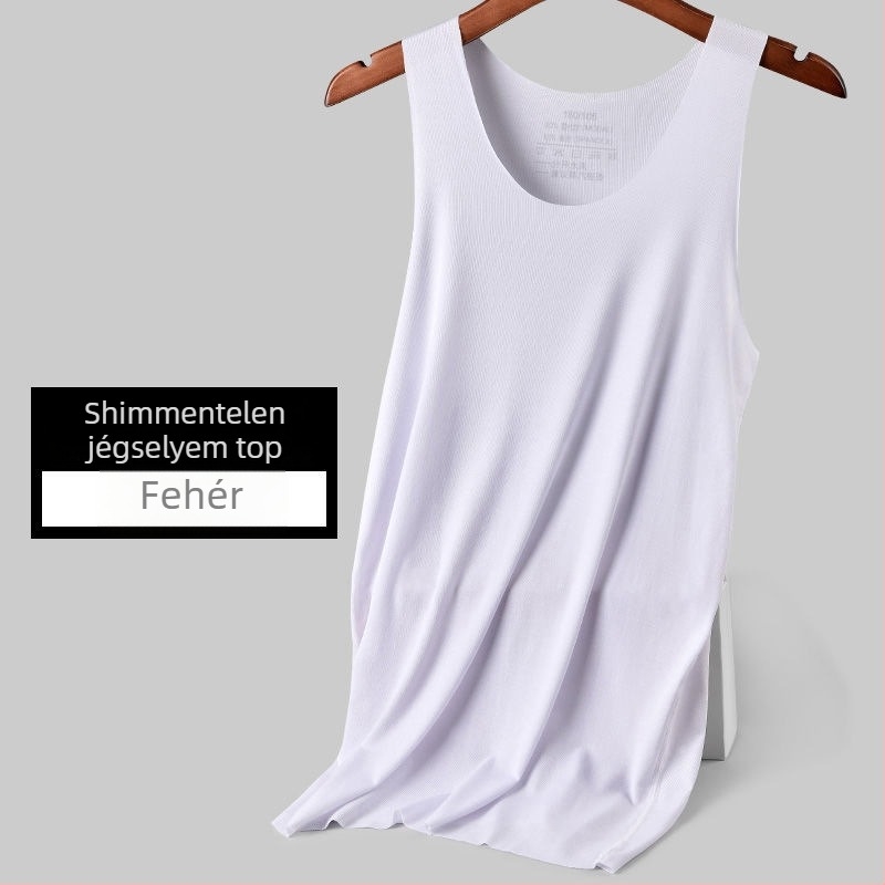 Férfi széles vállú ujjatlan felső, Modal, 90–95% Modal tartalom, Vast szövet 251–300 g/m², Kerek nyak, Nyár