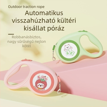Automatikus visszahúzódó póráz macskáknak és kutyáknak – erős, tartós, minden méretű kutyához (nagy, közepes, kicsi)