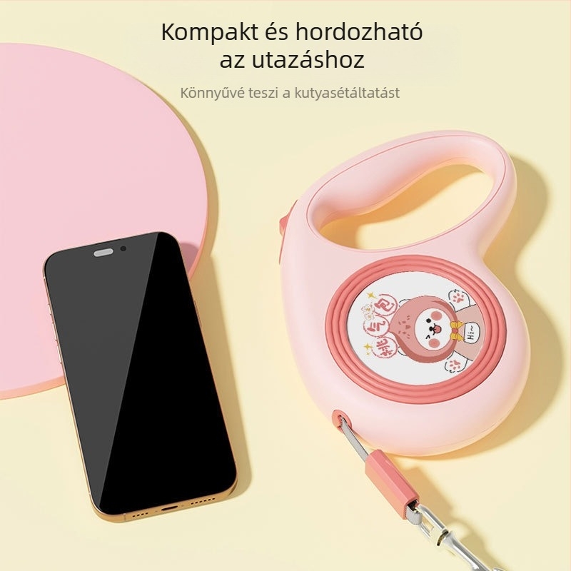 Automatikus visszahúzódó póráz macskáknak és kutyáknak – erős, tartós, minden méretű kutyához (nagy, közepes, kicsi)