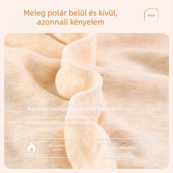 Női őszi-téli pizsama készlet, édes és aranyos stílus, vastag kasmír-selyem anyag, otthoni viselet
