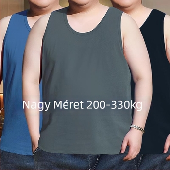 Plusz méretű férfi ujjatlan felső, extralarge, laza szabás nyárra, nagy pocakkal