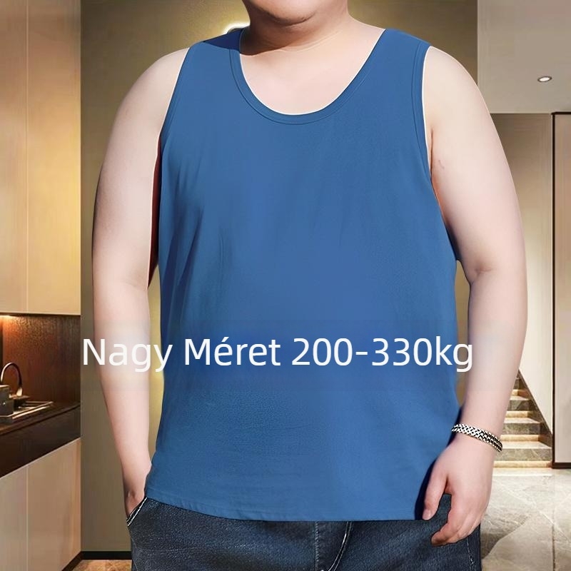 Plusz méretű férfi ujjatlan felső, extralarge, laza szabás nyárra, nagy pocakkal