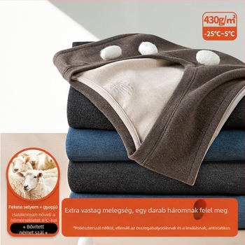 Férfi V-nyakú melegítő mellény fleece-beléssel, dupla réteg, viszkóz szövet, extrán vastag 401–500 g/m²