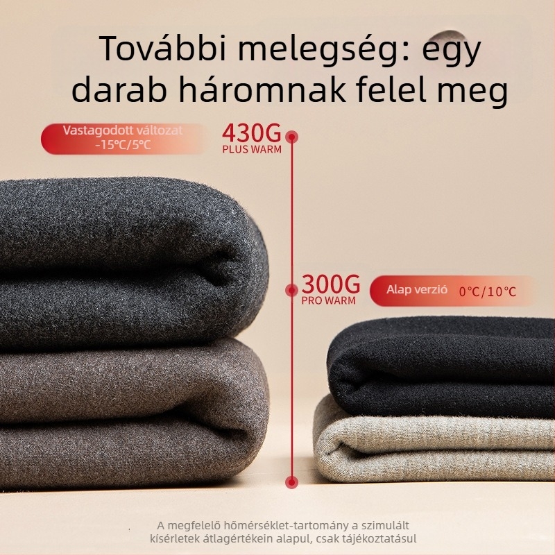 Férfi V-nyakú melegítő mellény fleece-beléssel, dupla réteg, viszkóz szövet, extrán vastag 401–500 g/m²