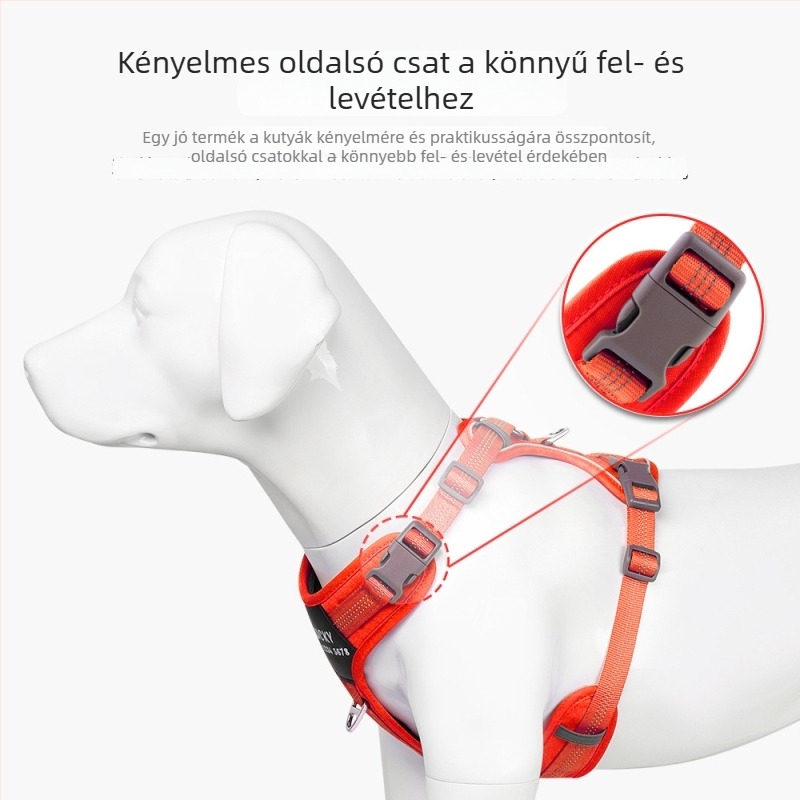 Hálós mellény-stílusú kutyahám kis testű fajtákhoz, kölyökkutyáknak (Bichon, Corgi)