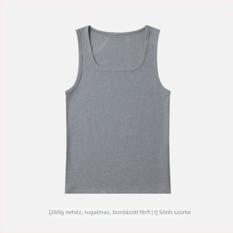 Y-back mellény, karcsú szabású, ujja nélküli alsó réteg, nedvesség-elvezető pamut-keverék, kerek nyak