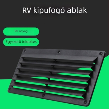 Yumu RV kipufogó ablak ventillátor, felső felületen szerelt kör ventillátor lamellákkal, csendes működés