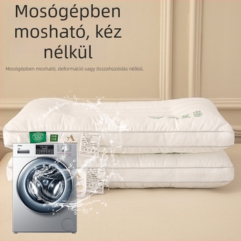 Gyerekeknek szóló téglalap alakú párna nyaki támasztékkal, 100% Feather Velvet töltet, Class A mosható pamut-polieszter anyagból