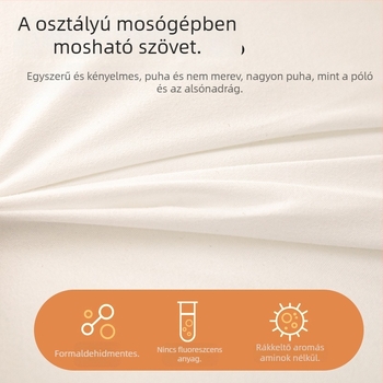 Gyerekeknek szóló téglalap alakú párna nyaki támasztékkal, 100% Feather Velvet töltet, Class A mosható pamut-polieszter anyagból