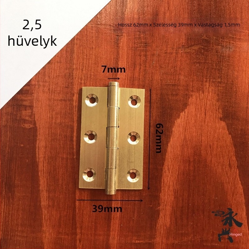 Sárgaréz lapos zsanér gardrób ajtókhoz, általános négyszögletes zsanér, rejtett belső zsanér — Yongxing
