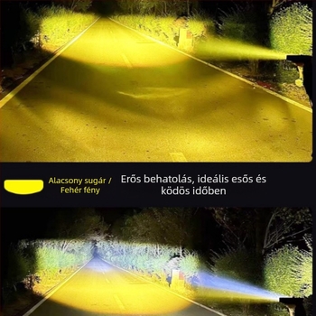 LED lézeres spotlámpa a hűtőmaszkba rejtve, tetővilágítás teherautók és terepjárók számára