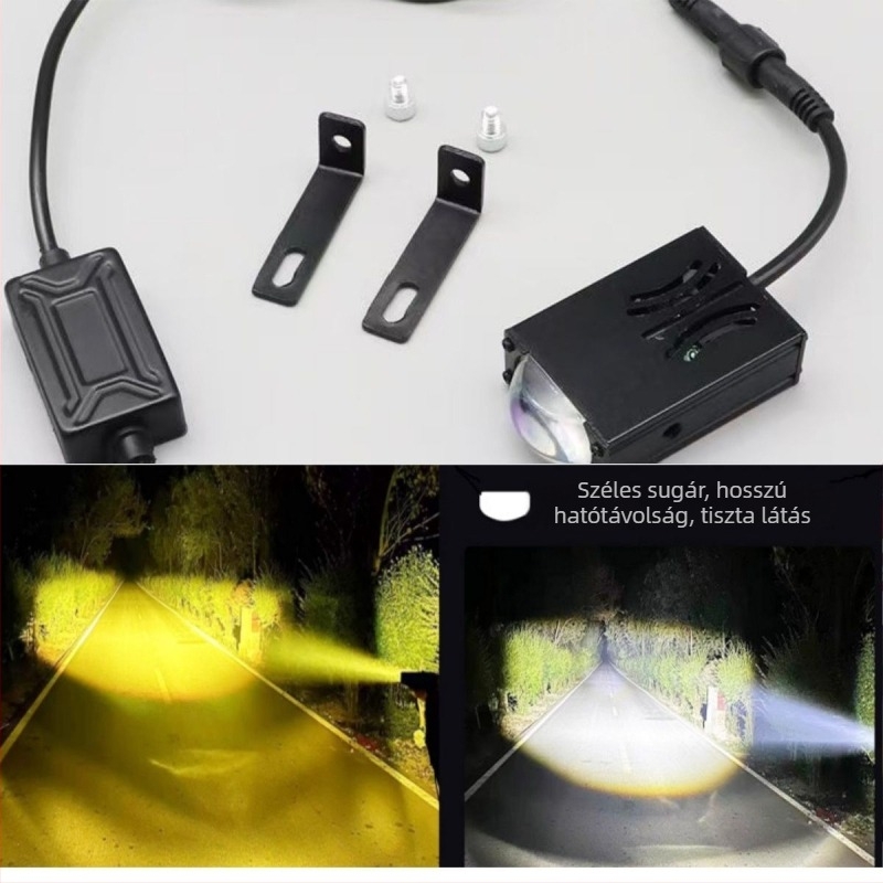 LED lézeres spotlámpa a hűtőmaszkba rejtve, tetővilágítás teherautók és terepjárók számára