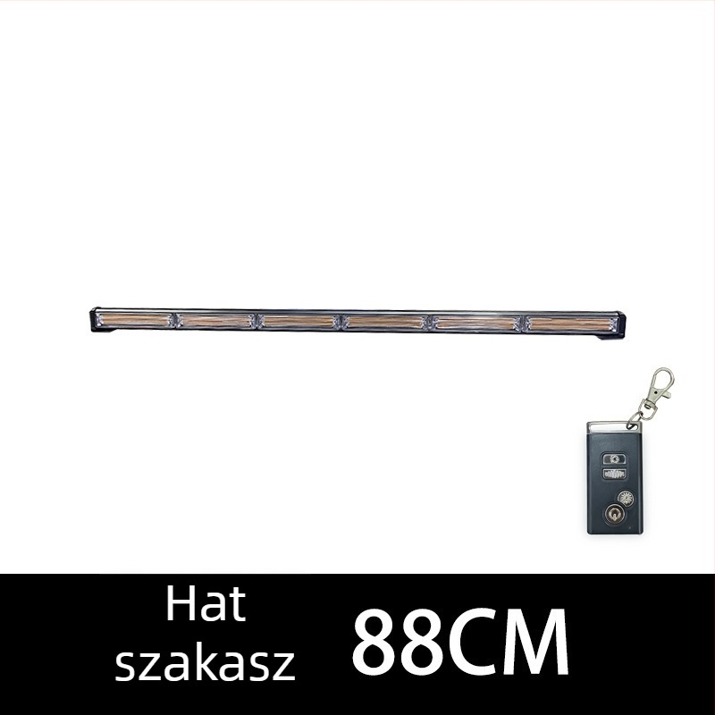 Kamion COB hosszú LED-stroboszkópos fény a tetőre – alumíniumötvözet, 24V, 36W, vízálló (Modell: Long strobe light)