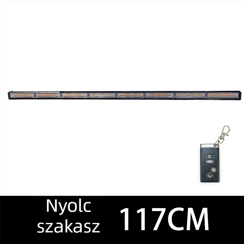 Kamion COB hosszú LED-stroboszkópos fény a tetőre – alumíniumötvözet, 24V, 36W, vízálló (Modell: Long strobe light)