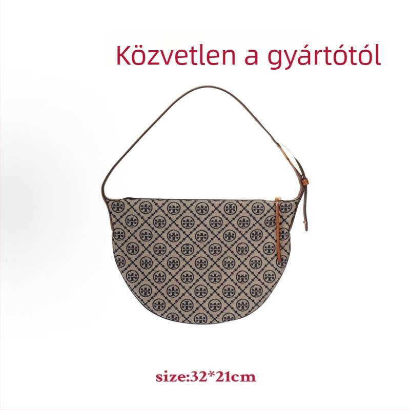 Vászonból készült válltáska városi minimalista stílussal, gombóc alakú forma, cipzáras nyitás, belső cipzáras zseb, két vállpánt