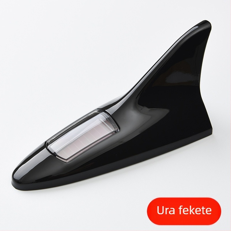 Napelemes LED lámpa cápauszony az autóhoz, ütközés elleni védelem, 8 LED, tetőre dísz antenna