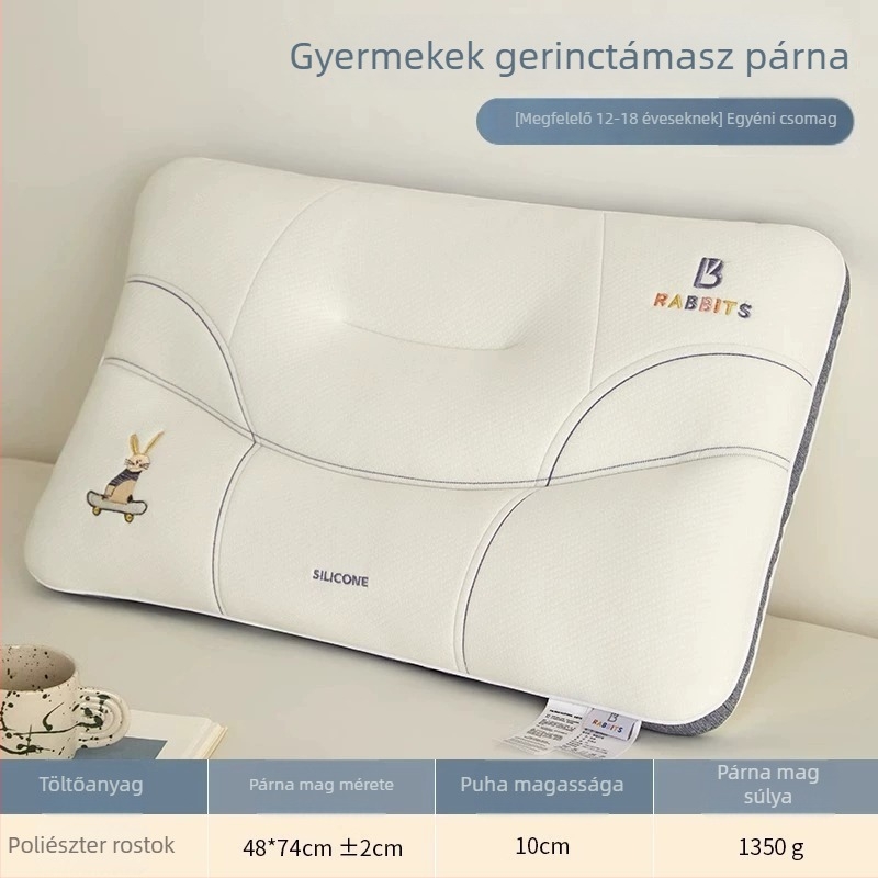 Gyerekeknek készült téglalap alakú párnahuzat belső párna poliészter rost töltettel; anyaga 70% poliester, 30% Lyocell; súly 0,5 kg-ig; gyerekeknek.