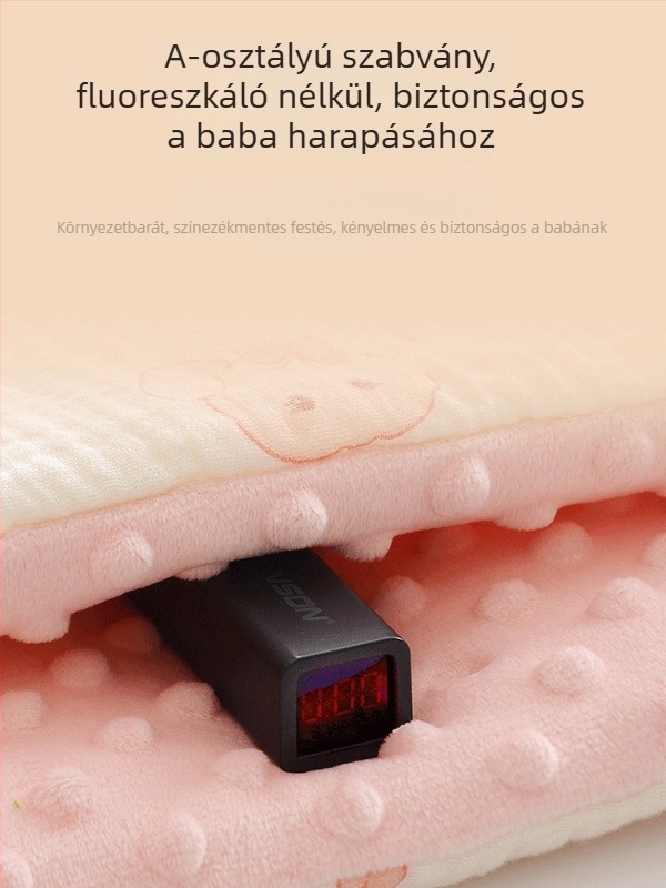 100% pamutból készült babazáró takaró, őszi–téli szezonra, vastag töltettel, újszülötteknek
