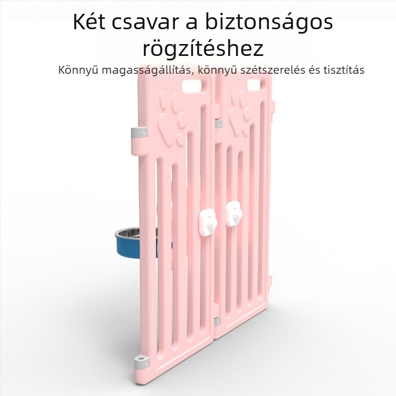Kutyaketrechez függő vízadagoló, műanyagból, automatikus etetéssel, kiömlés elleni, ketreccel kompatibilis